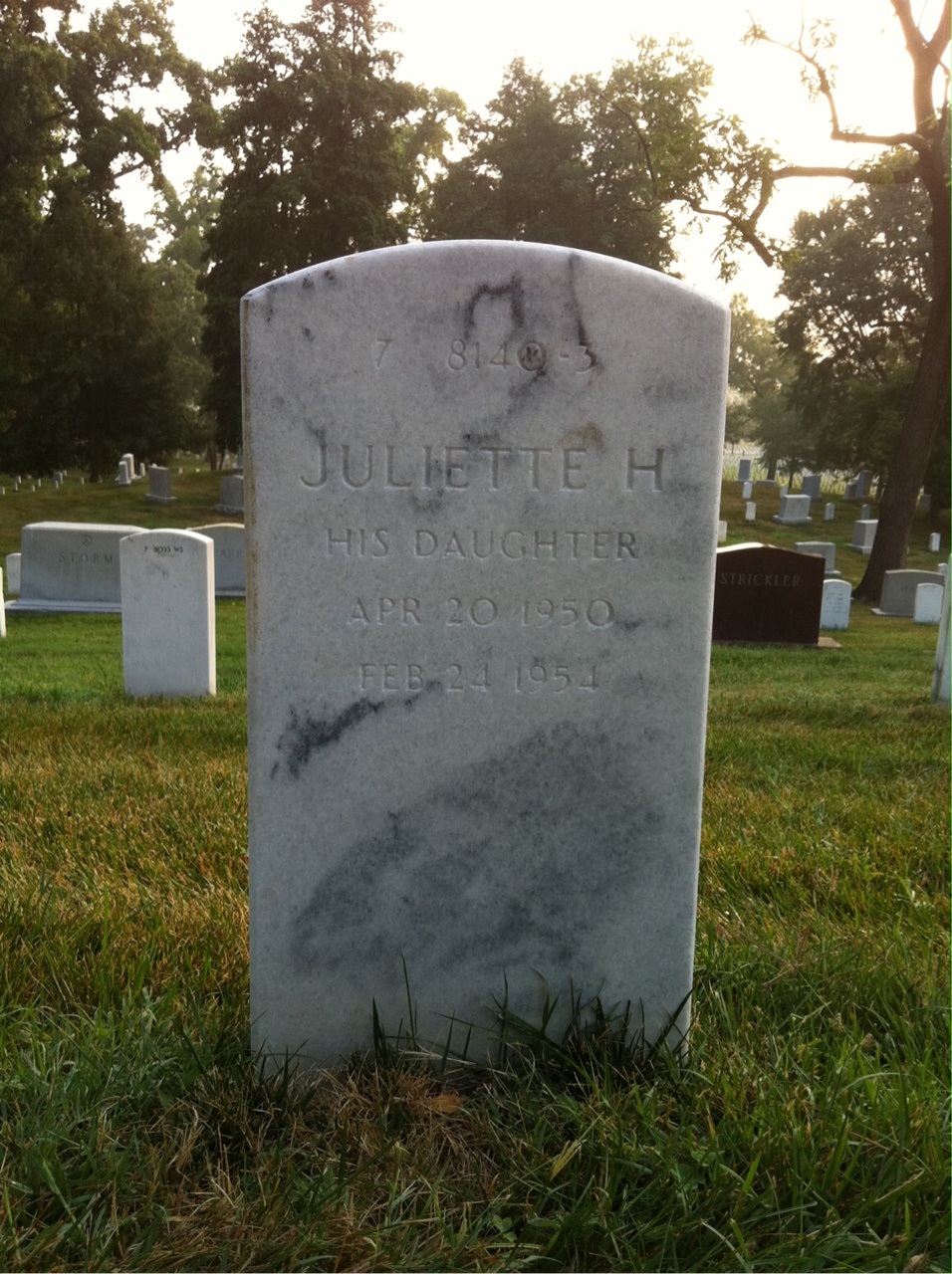 Back of headstone — William Tucker