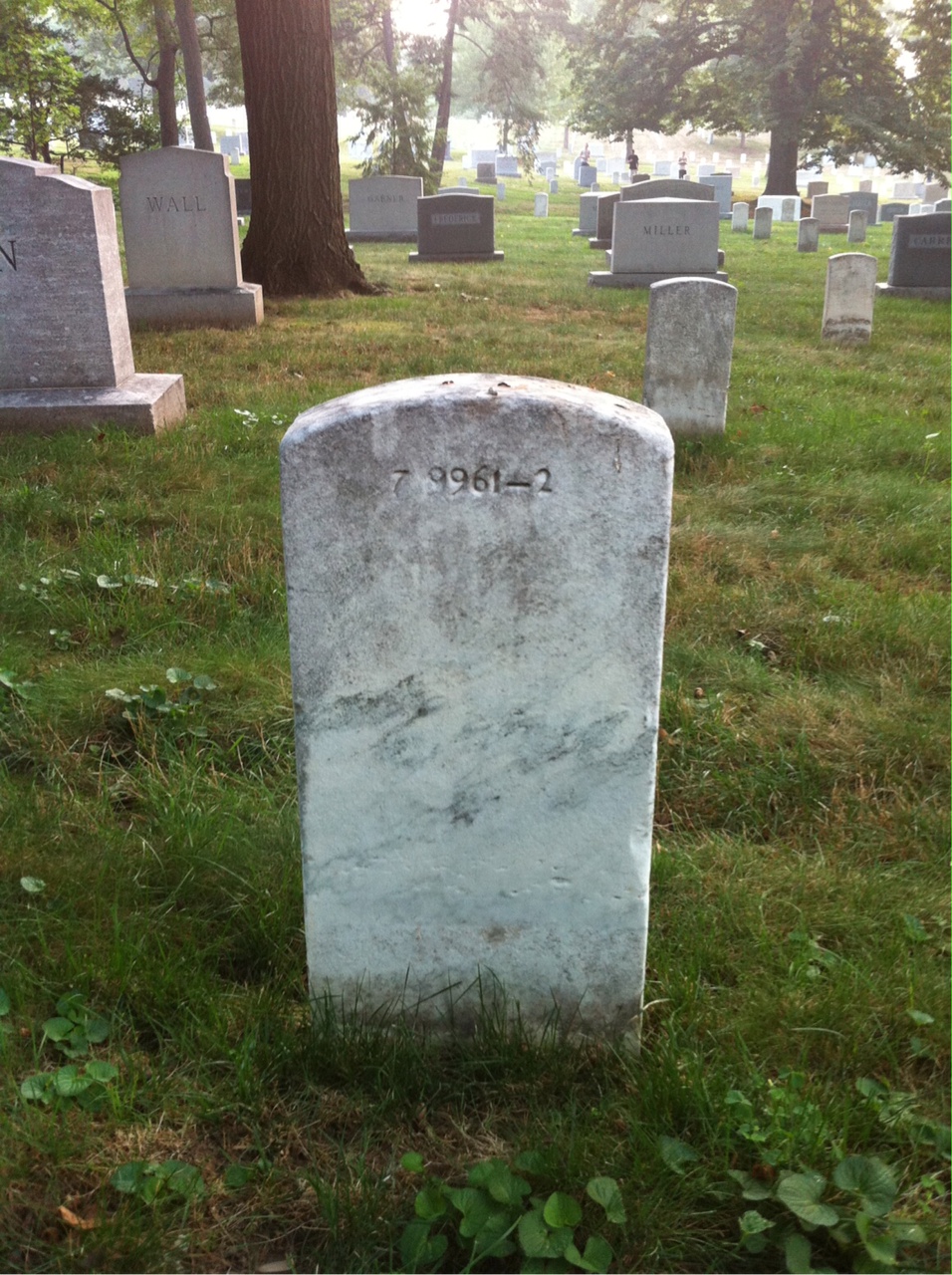 Back of headstone — Leonard Murphy