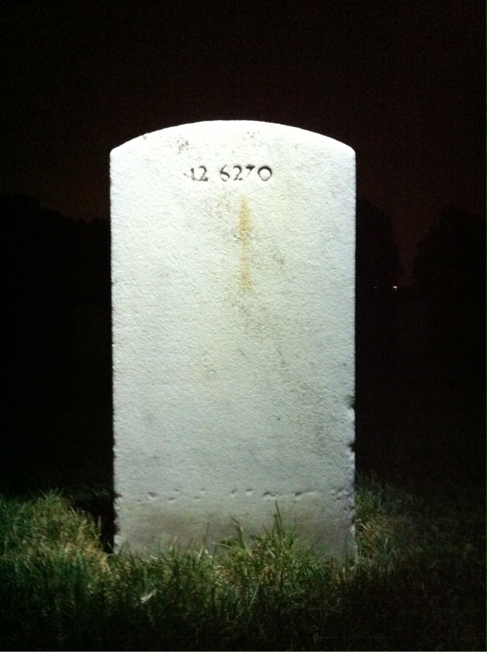 Back of headstone — John Als