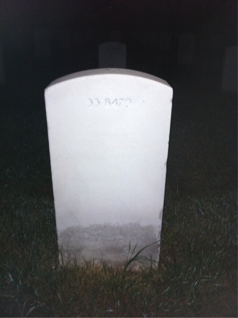 Back of headstone — Raymond Anderson