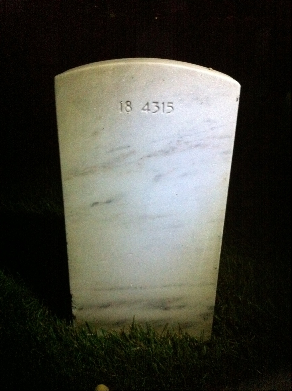 Back of headstone — Gottfried Abraham