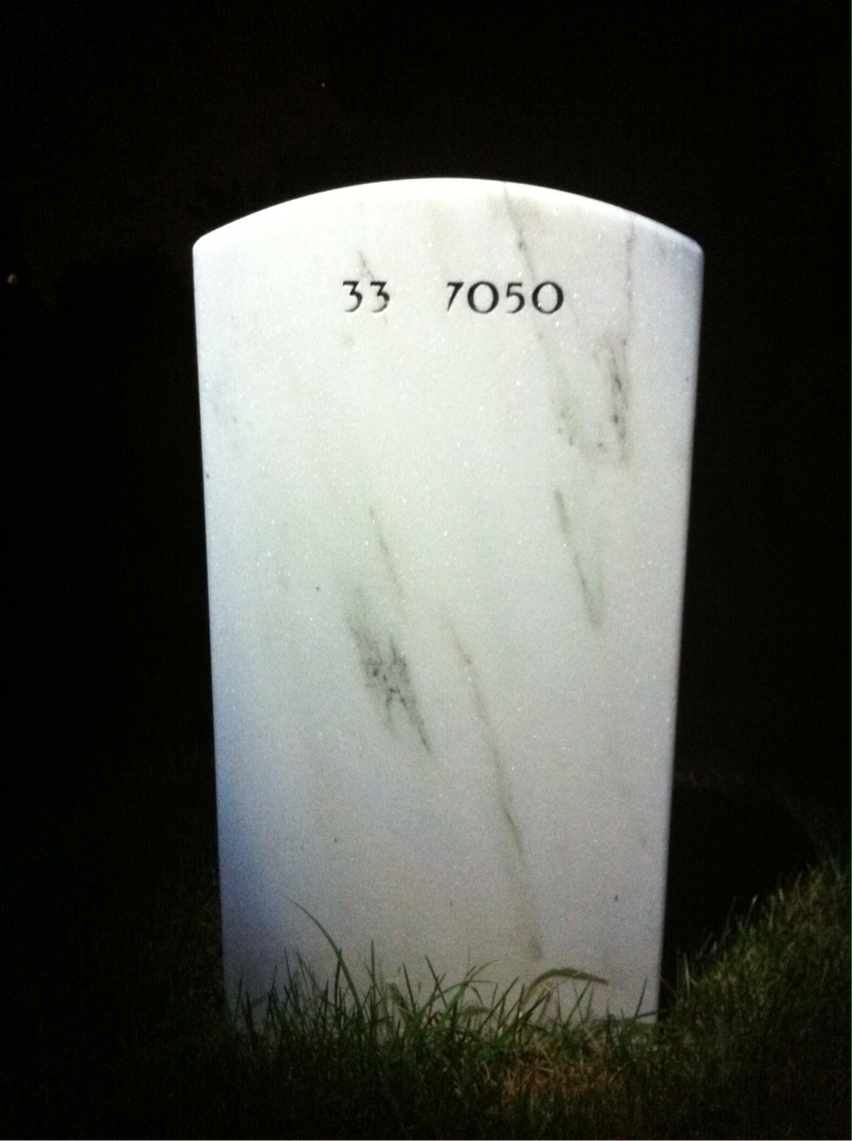 Back of headstone — William Taft Jones