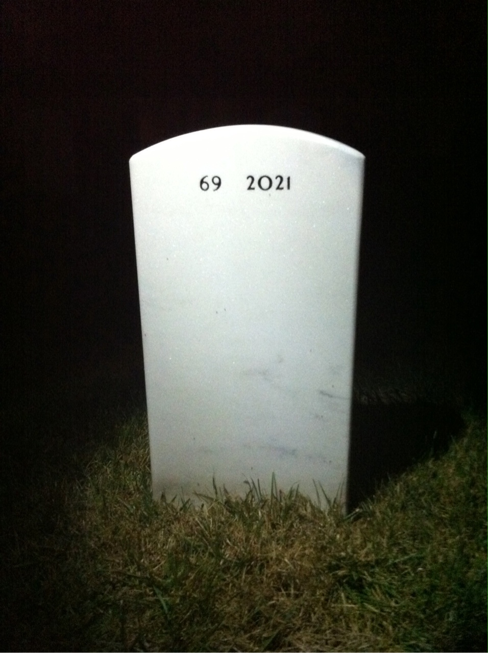 Back of headstone — Michael Patrick