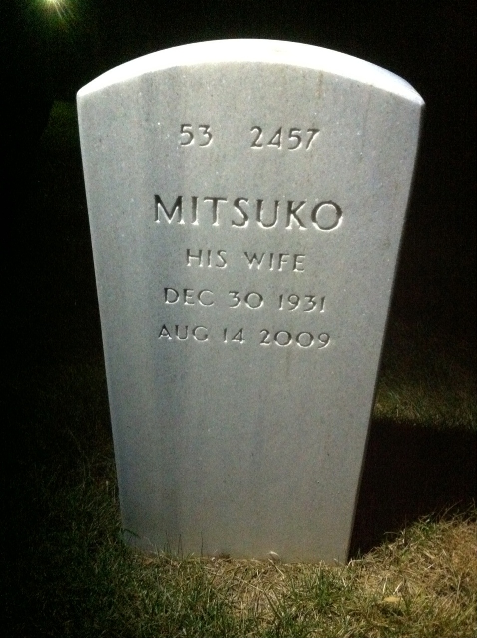 Back of headstone — Joseph Lennartz