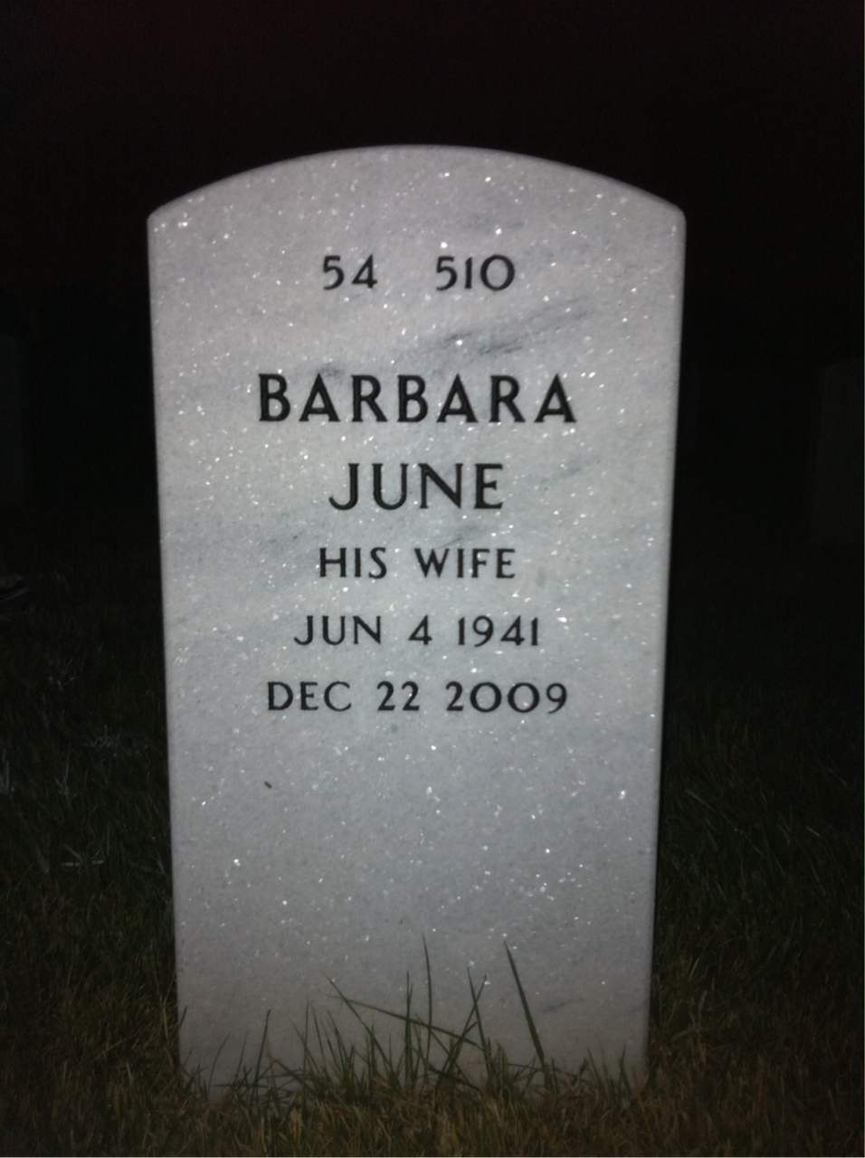 Back of headstone — Thomas Ward