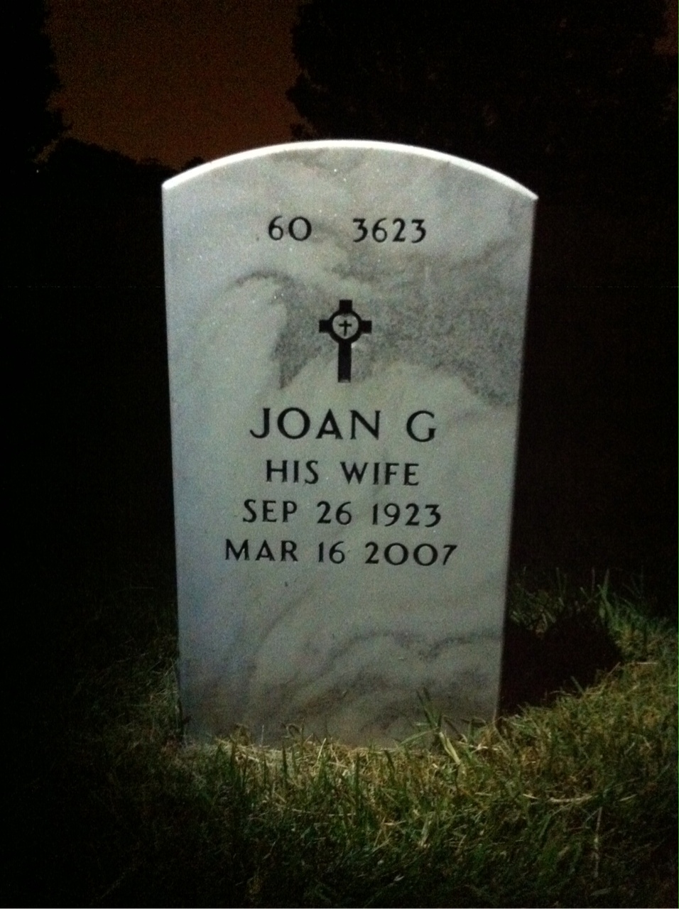 Back of headstone — Jesse Webb