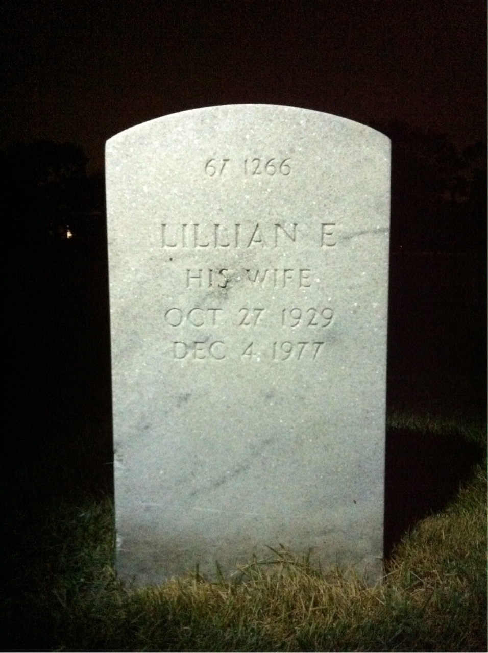 Back of headstone — Richard Anderson