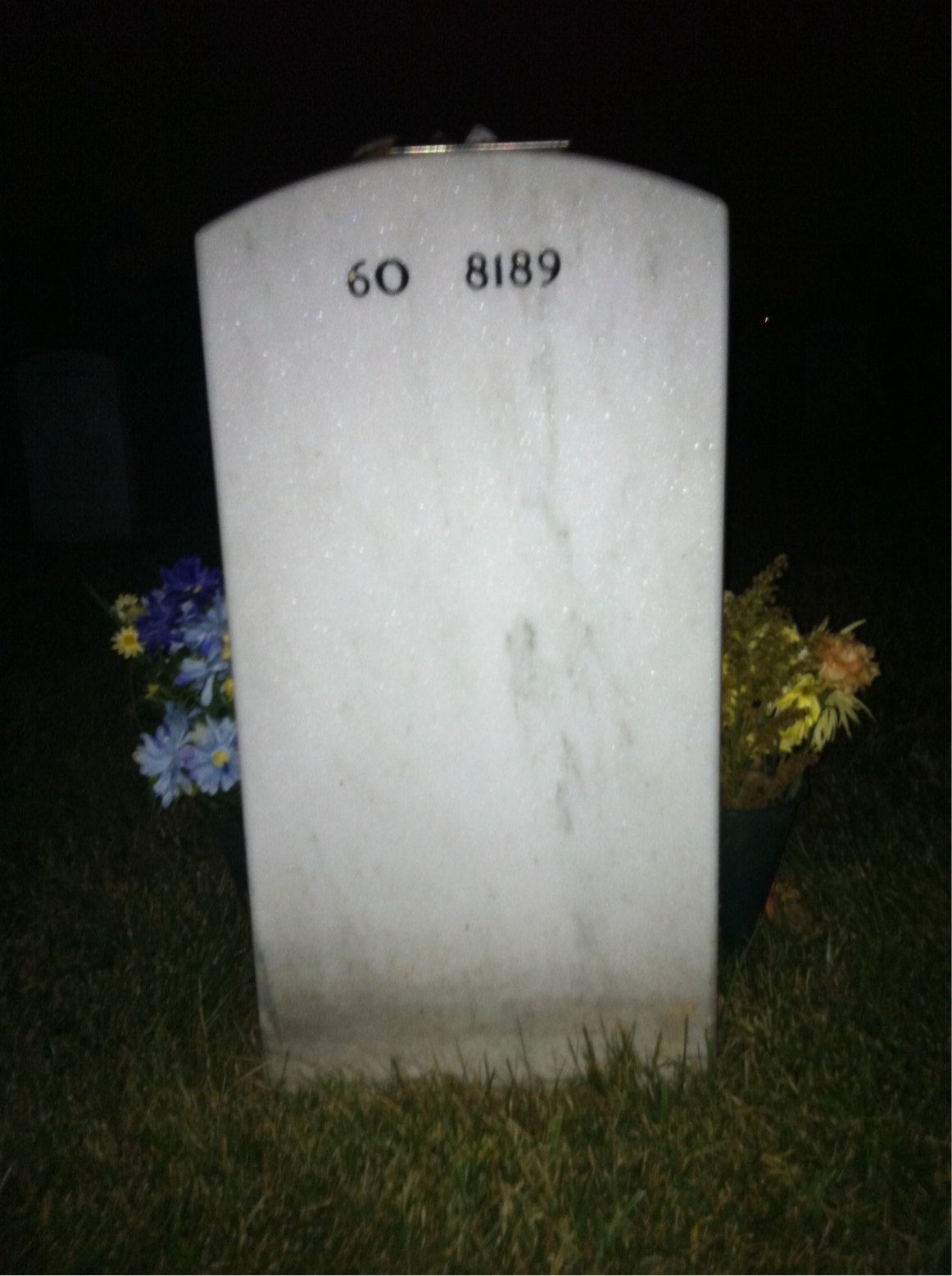 Back of headstone — Robert Mininger