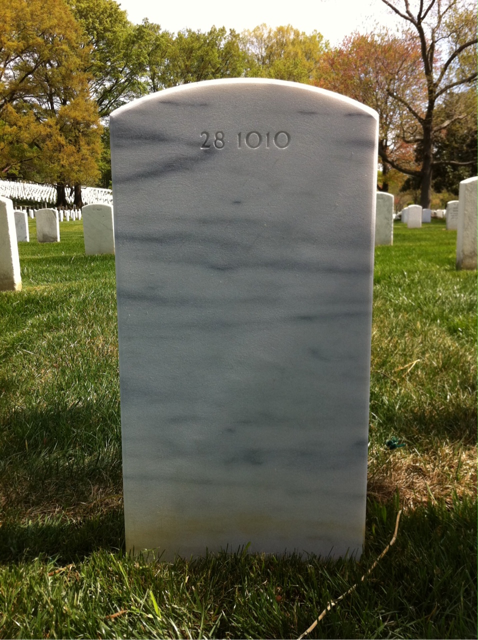 Back of headstone — Kyle Petroskey