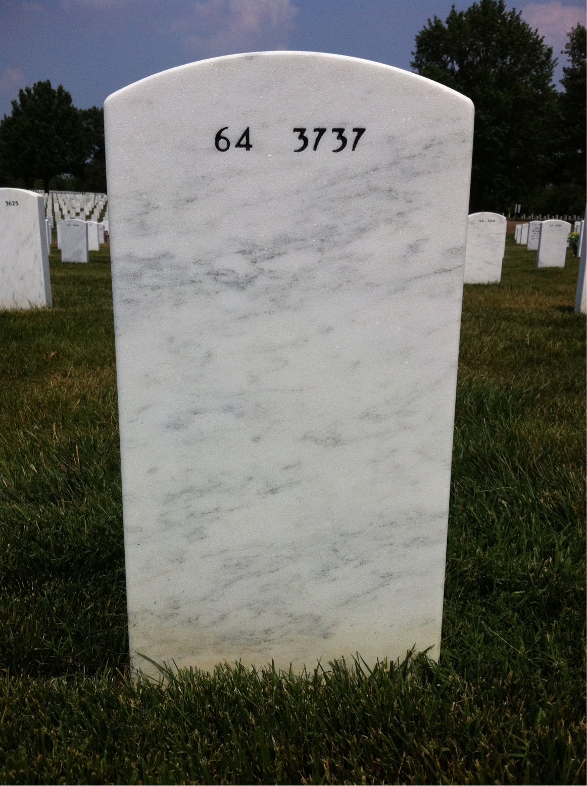 Back of headstone — Andrew Blahut