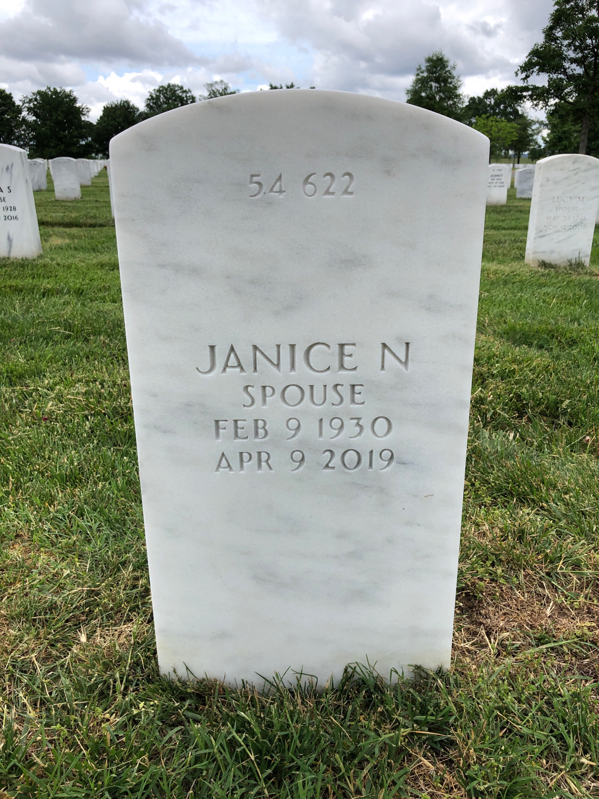 Back of headstone — Clifford Merrill