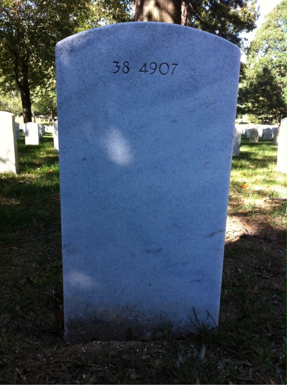Back of headstone — Beatrice Atchison