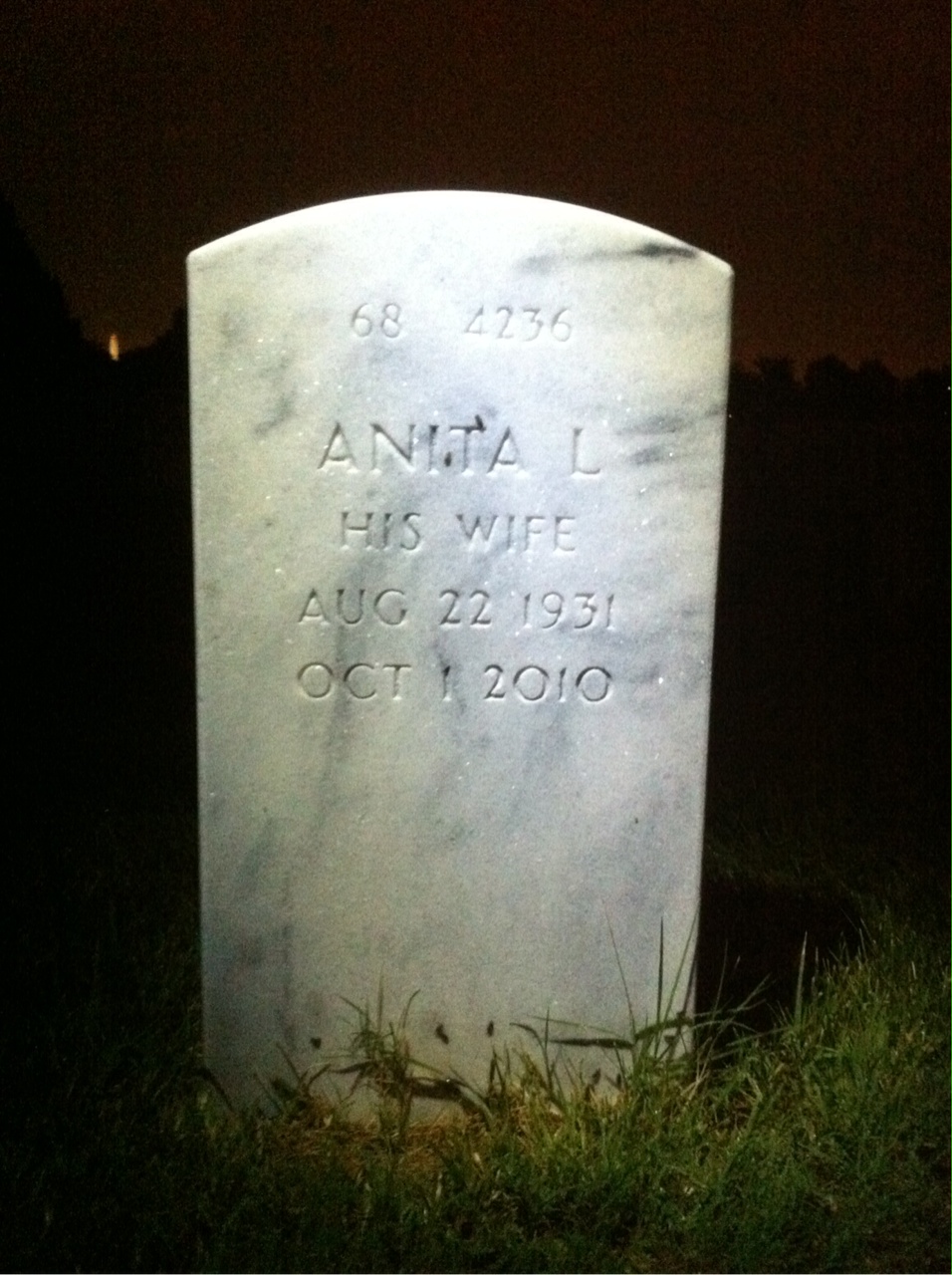 Back of headstone — Charles Armstrong