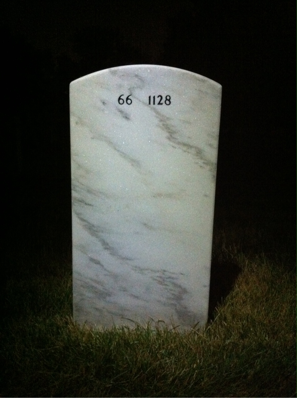Back of headstone — Roger Ireland