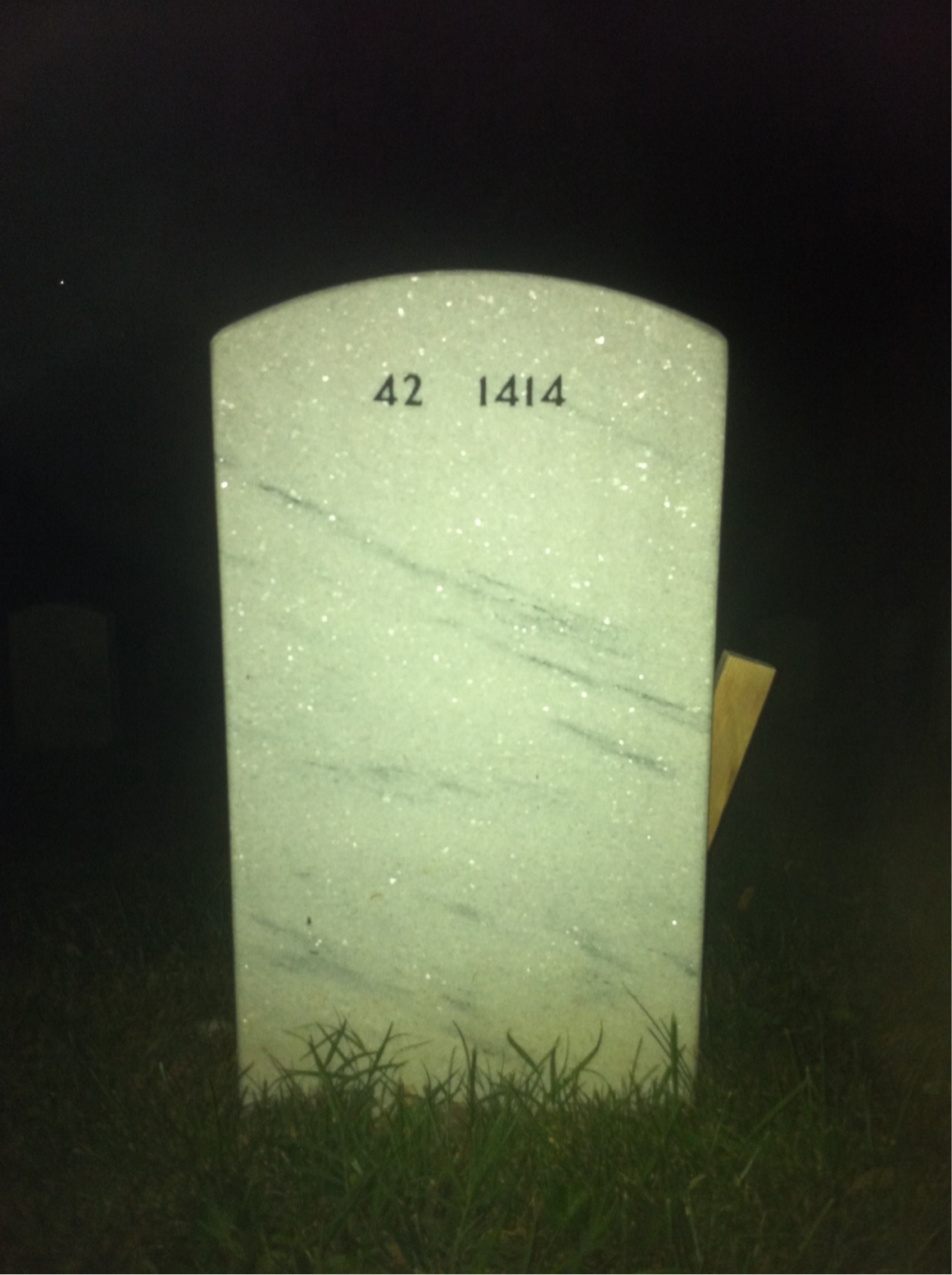 Back of headstone — Richard Young