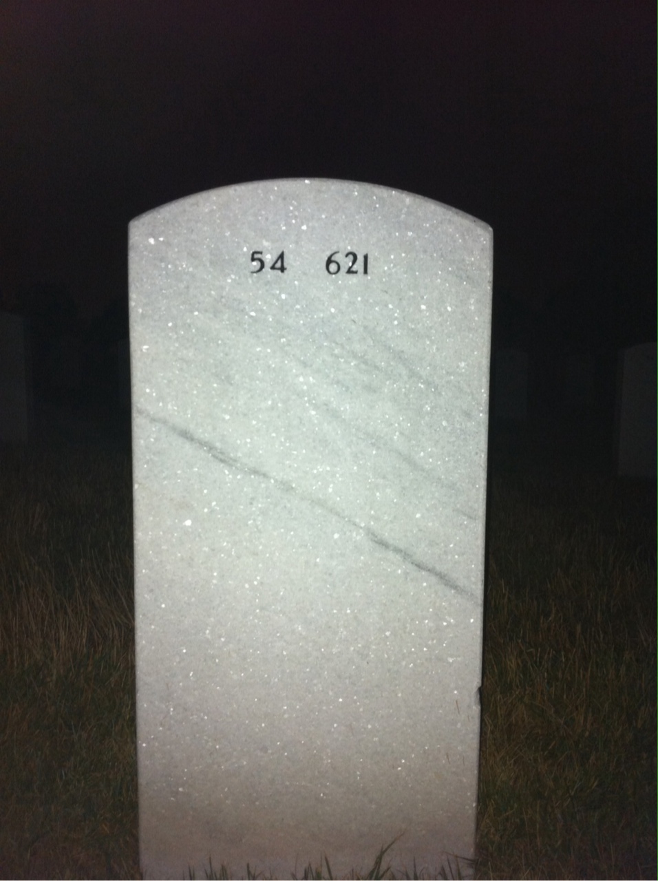 Back of headstone — Gary Rinker