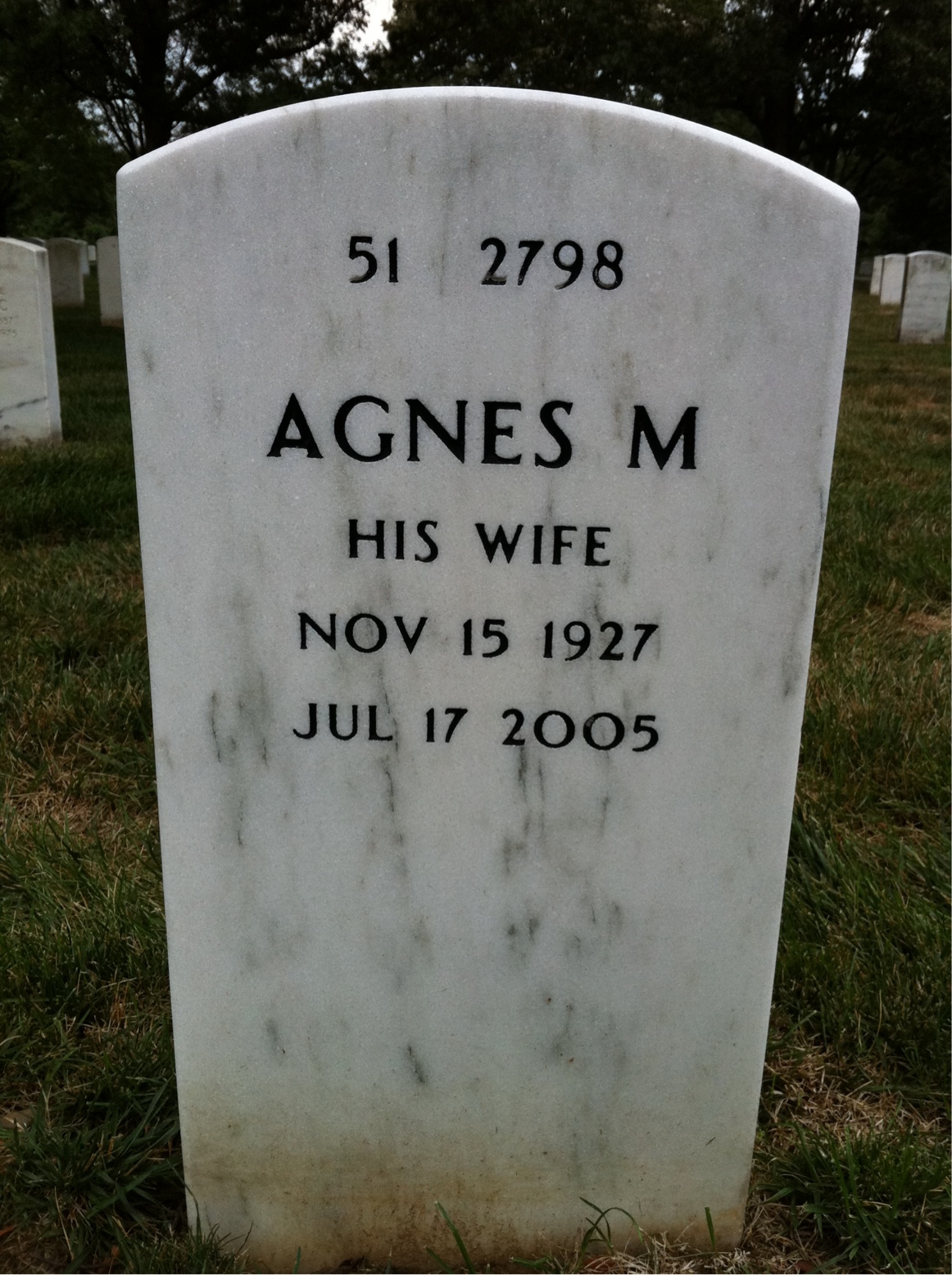 Back of headstone — John Tobia