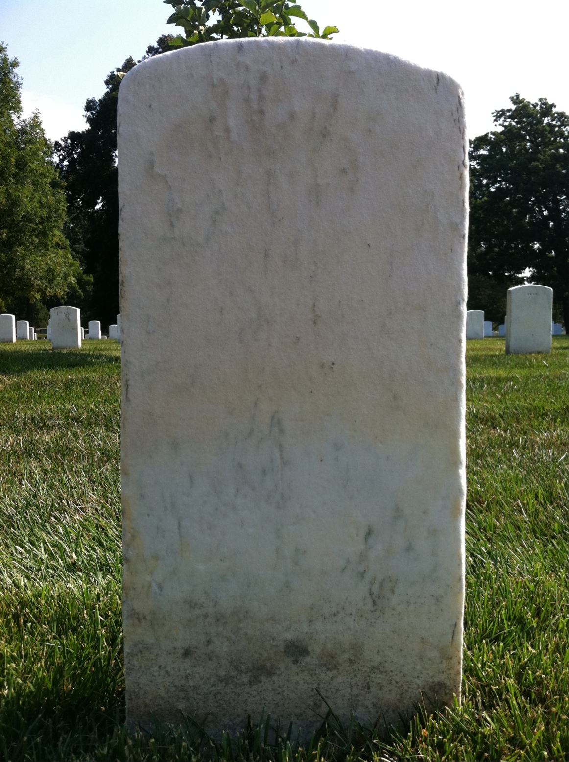 Back of headstone — Edward Babson