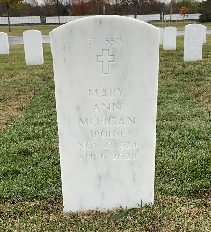 Back of headstone — James Morgan