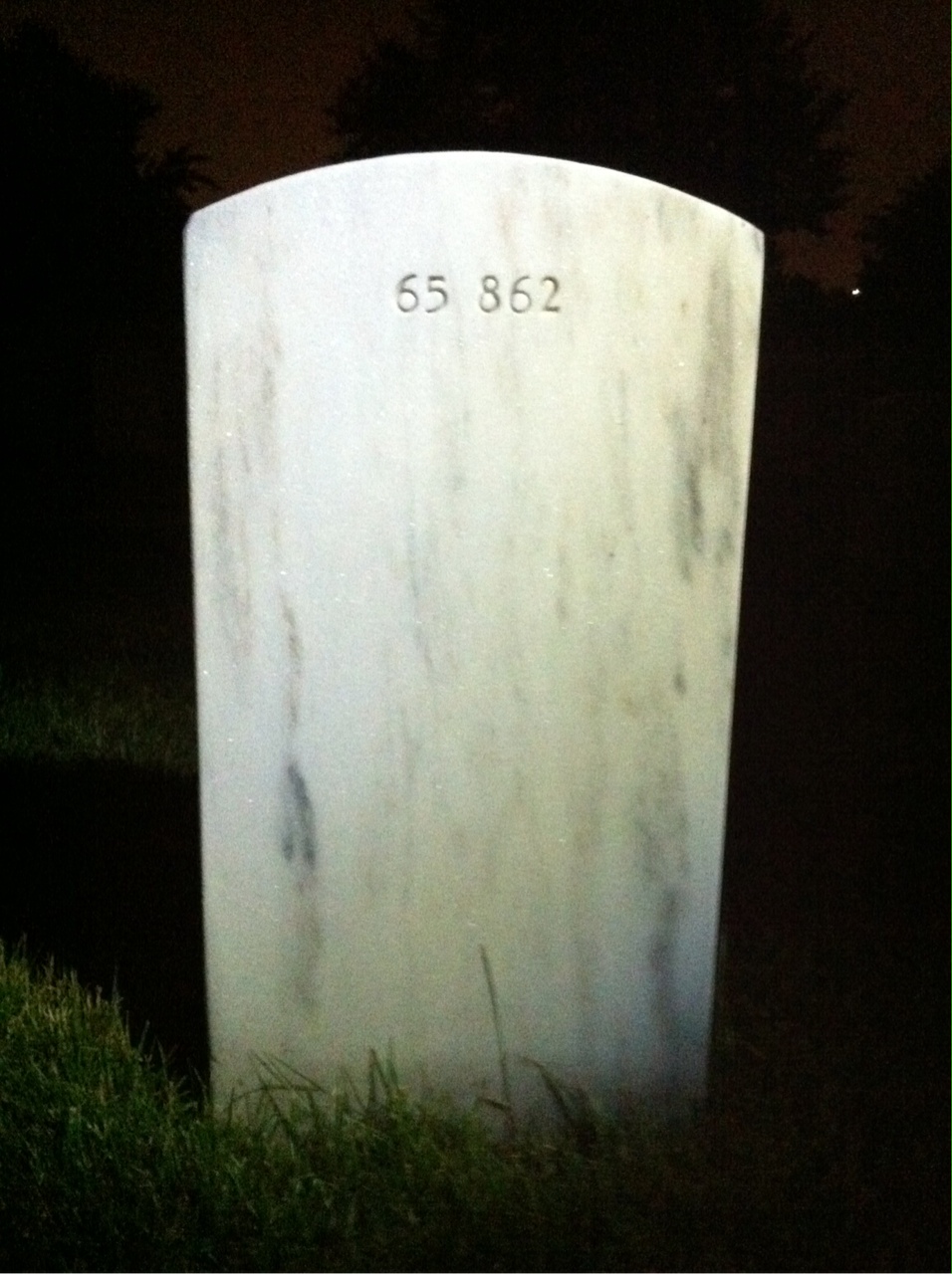 Back of headstone — William R Lefevre