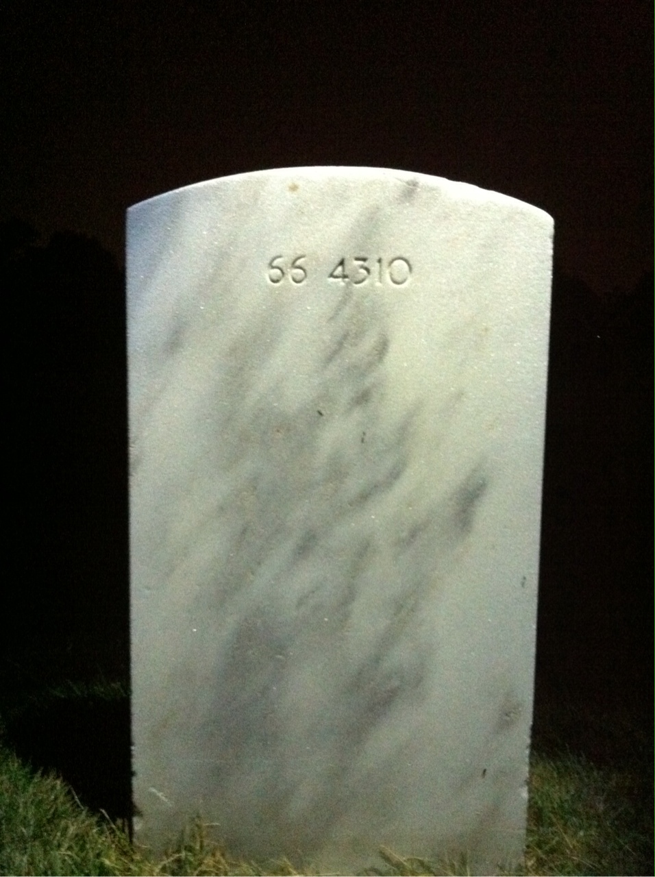 Back of headstone — Raymond Armstrong