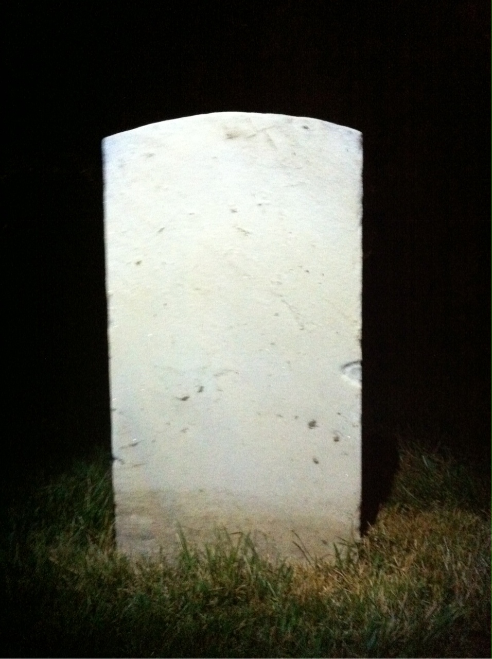 Back of headstone — George Corey