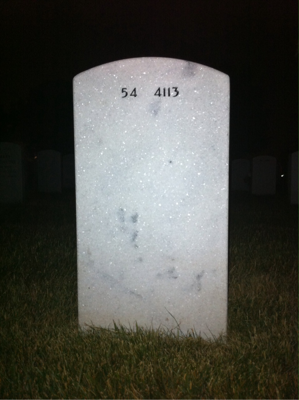 Back of headstone — Rupert Gaines