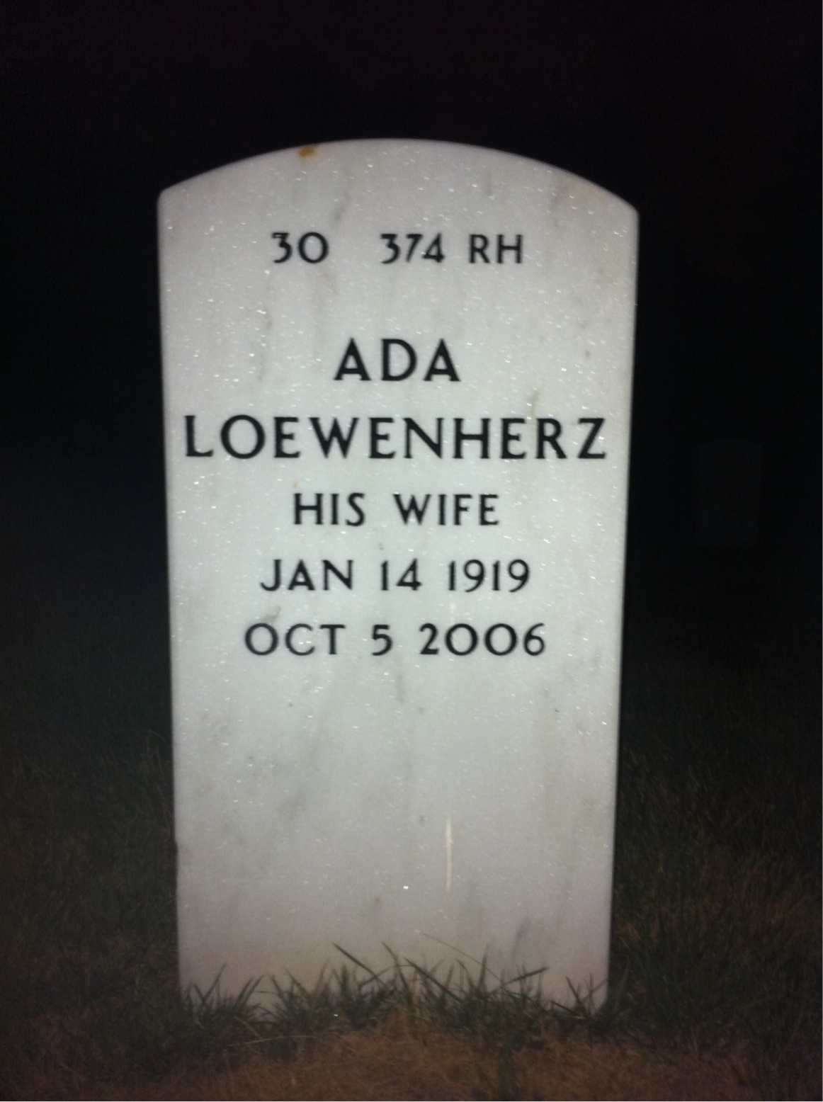 Back of headstone — Marcus Jacobs