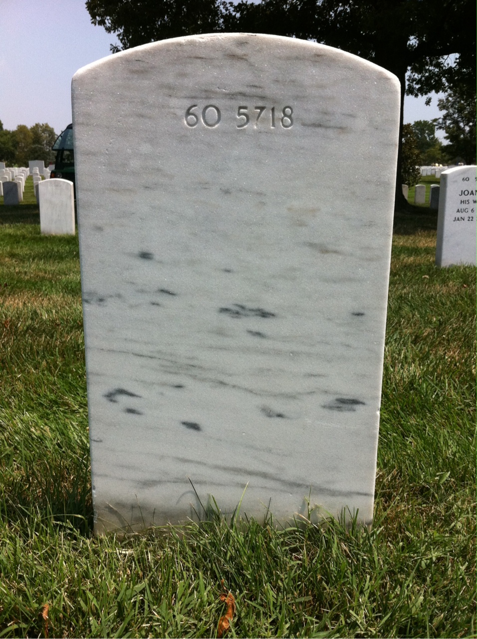 Back of headstone — Michael Corcoran