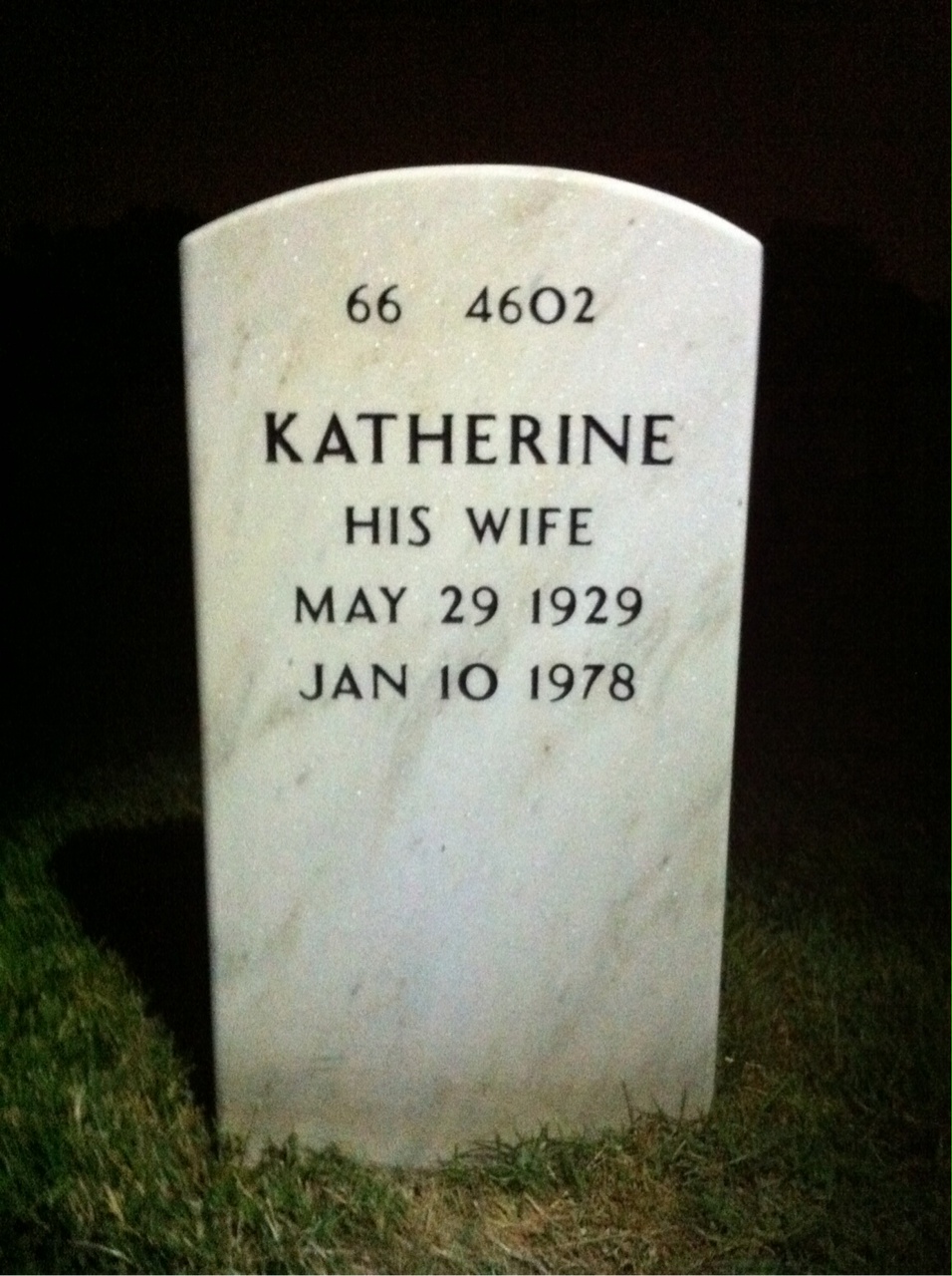 Back of headstone — John Blackwell