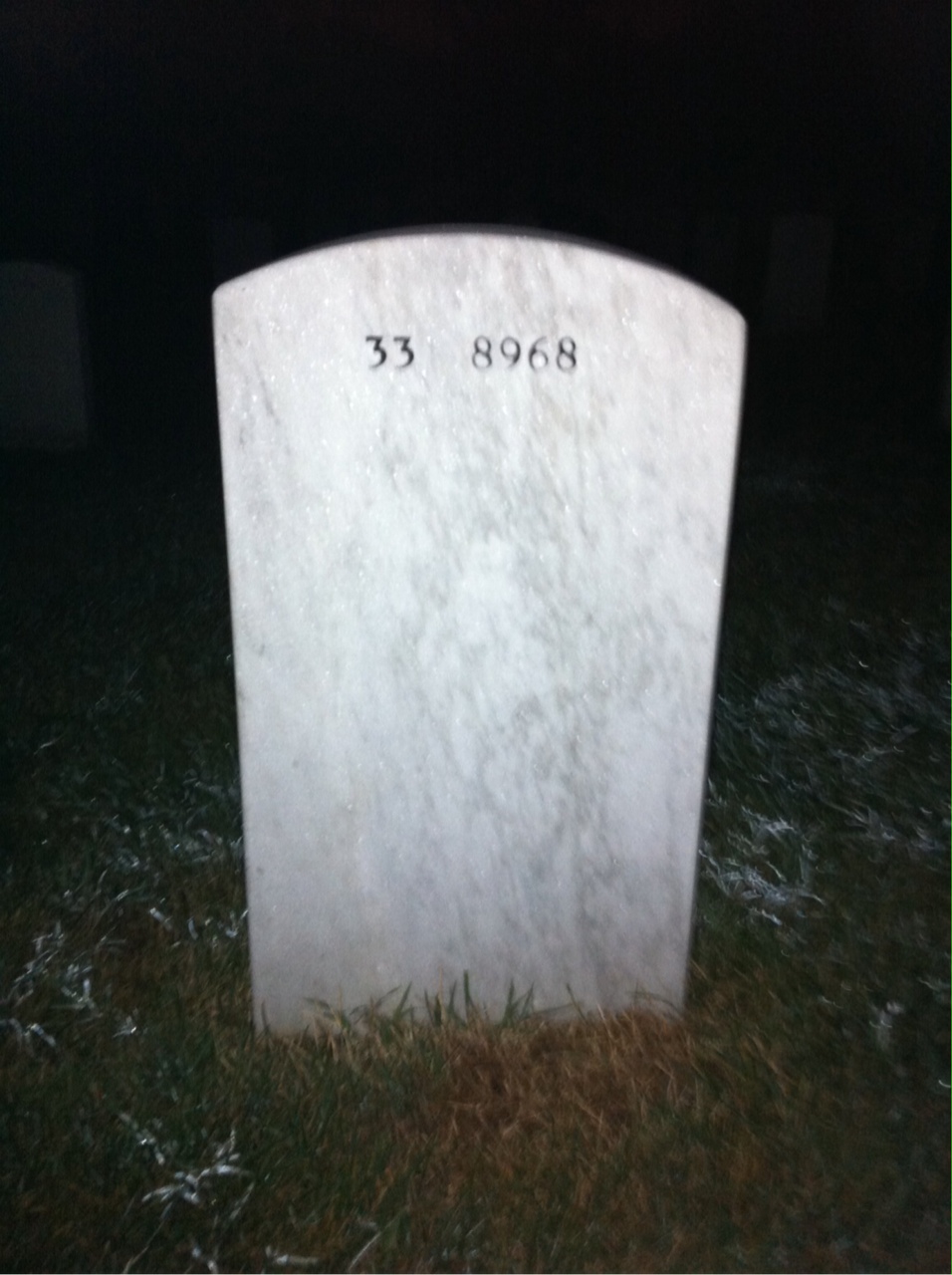 Back of headstone — Norman Fine