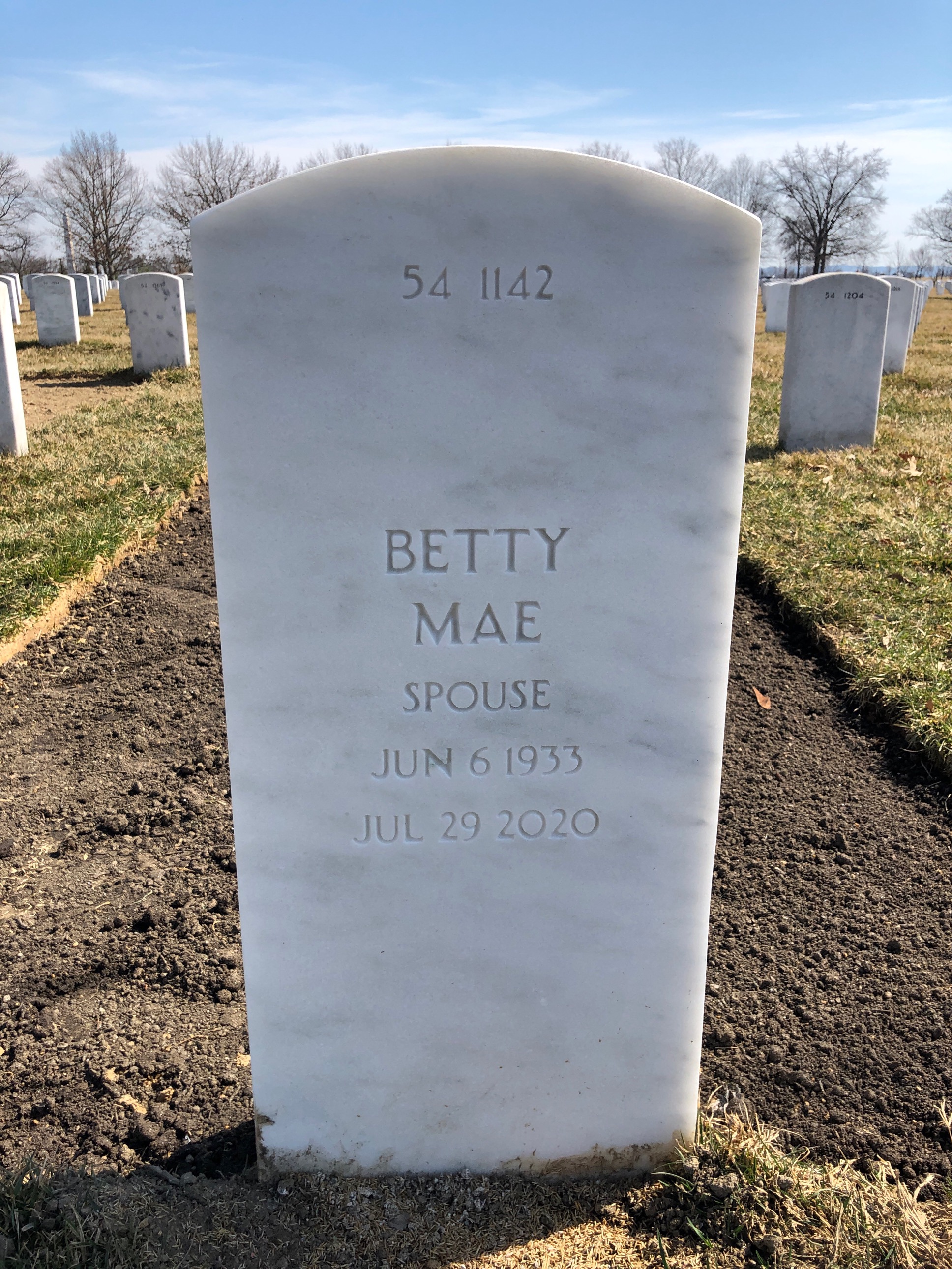 Back of headstone — Earl Petersen