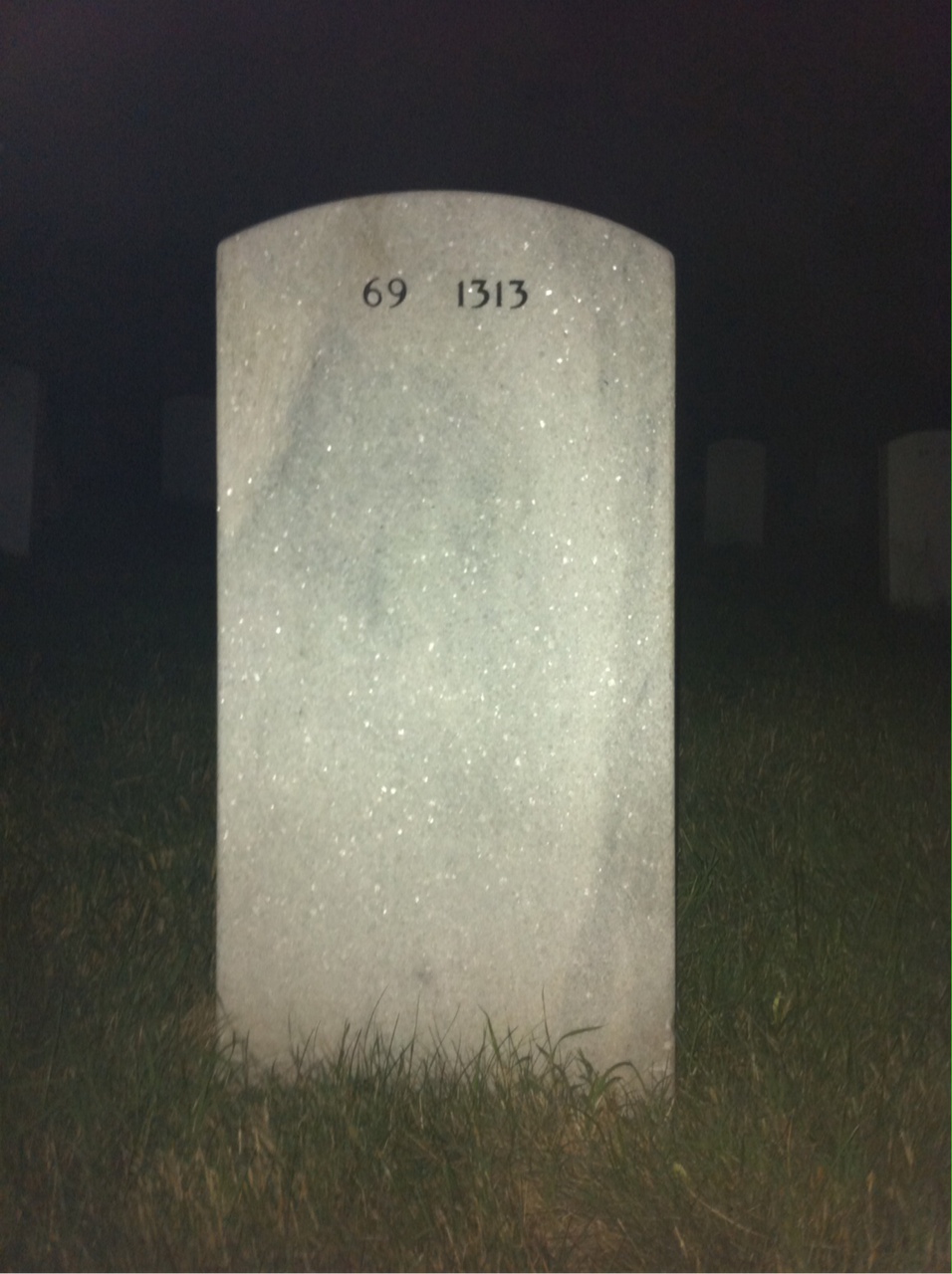 Back of headstone — Larry Robertson