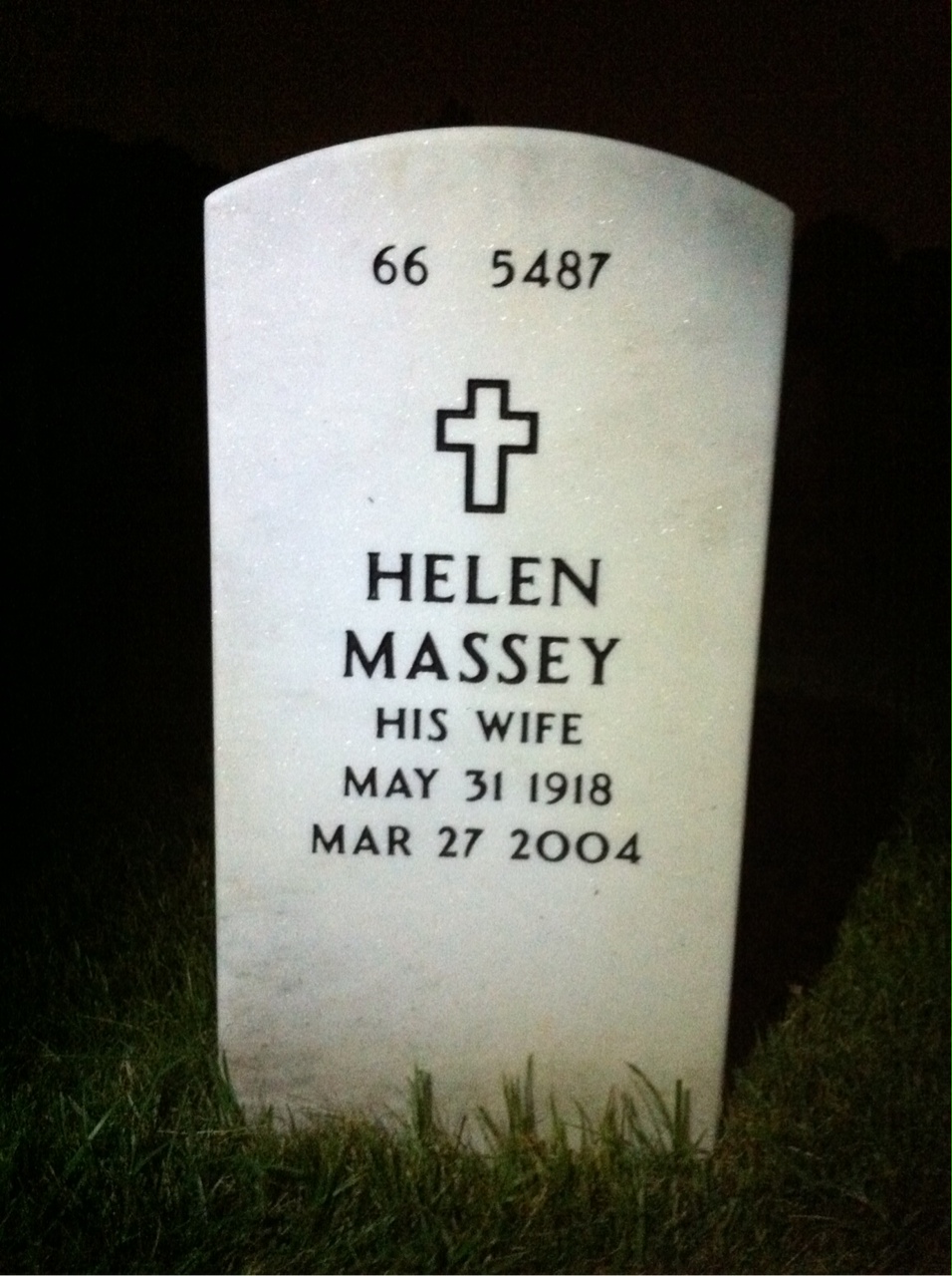 Back of headstone — James Page