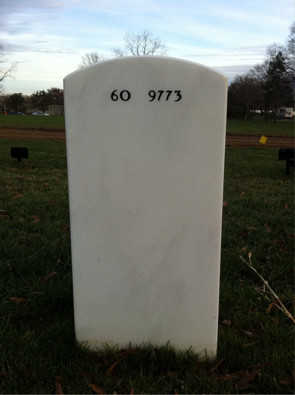 Back of headstone — Richard Adams