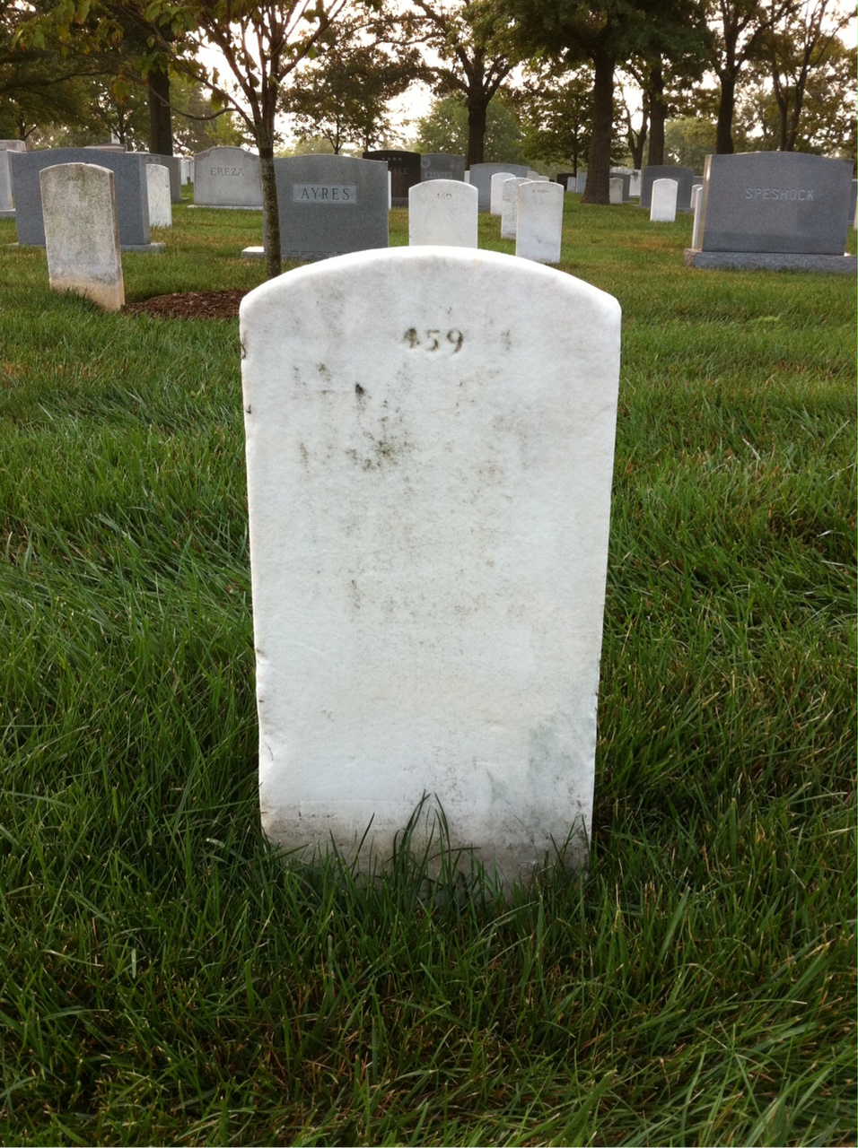 Back of headstone — Earl Almaw