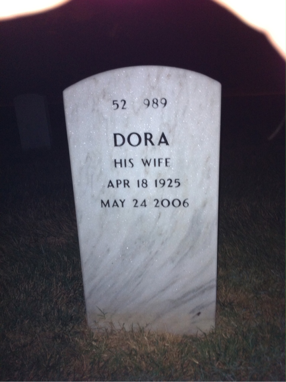 Back of headstone — Edward Schultz