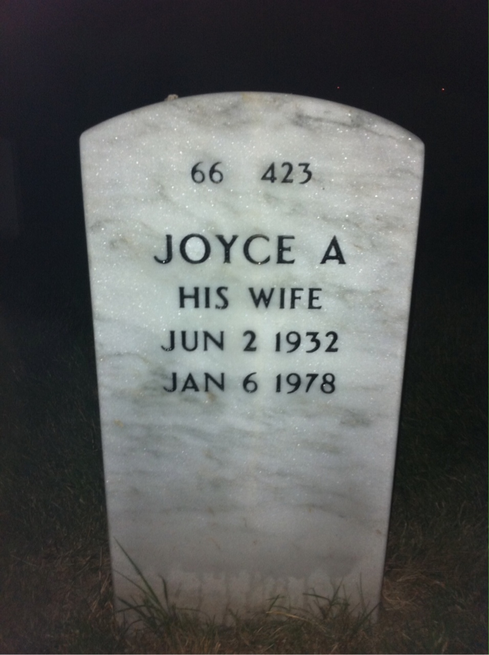 Back of headstone — Clarke Harwood