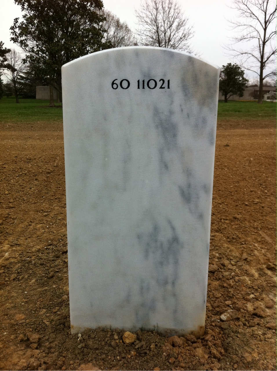 Back of headstone — Abron Mitchell