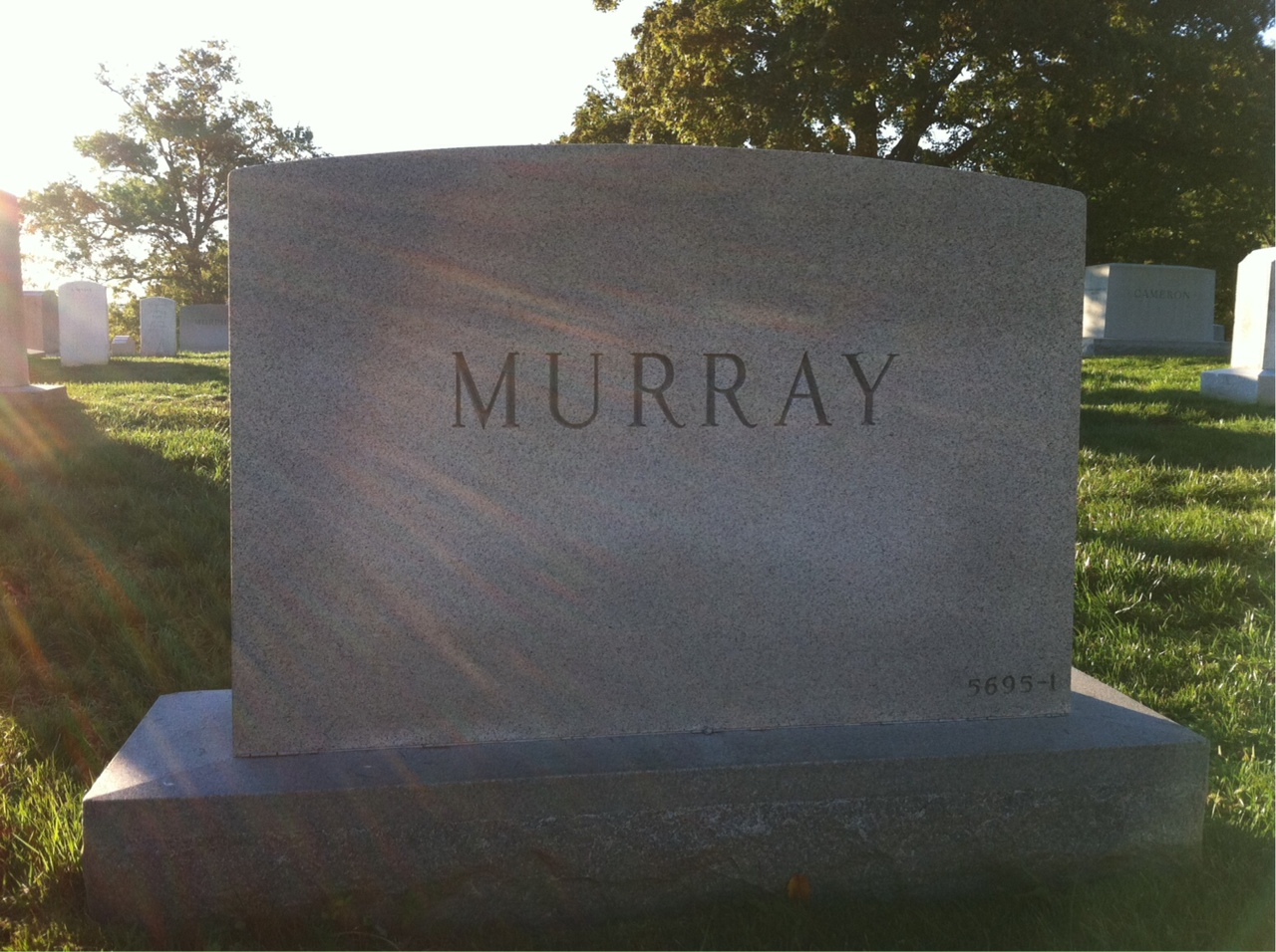 Back of headstone — Dorothy Murray
