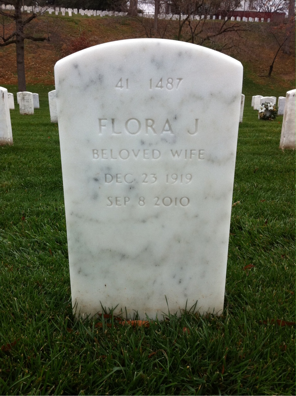 Back of headstone — Paul Anders