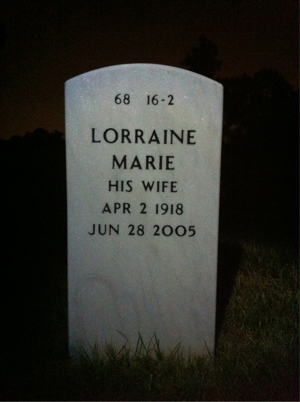 Back of headstone — Robert Evans