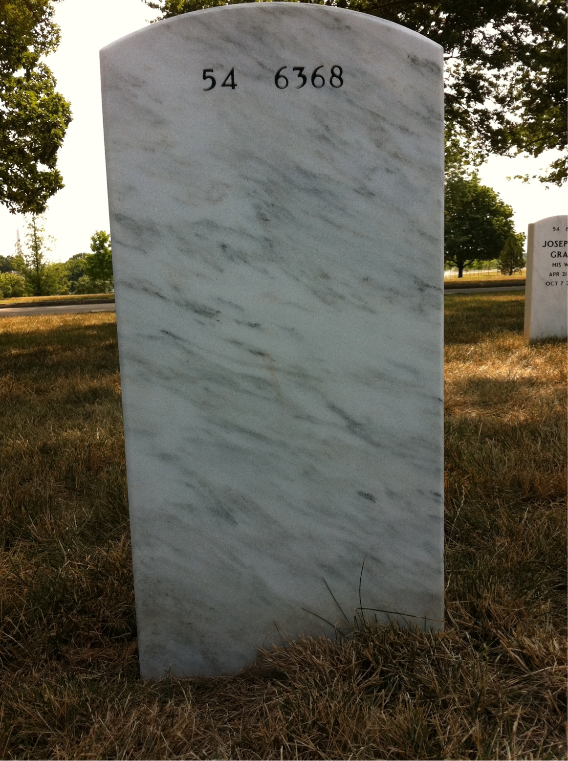 Back of headstone — Albert Ruberg