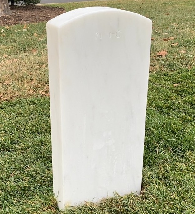 Back of headstone — James R Skeels