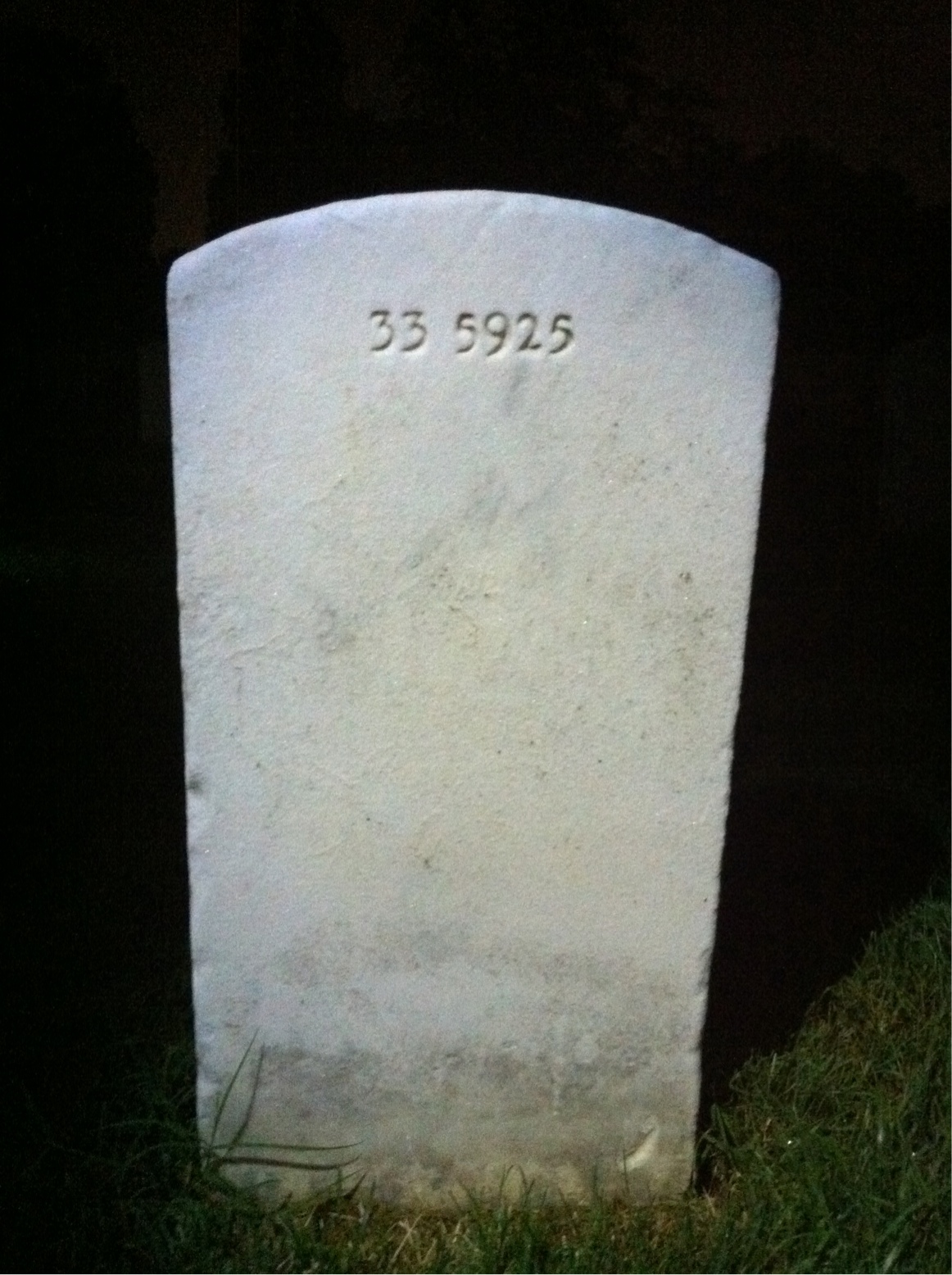 Back of headstone — Norbert Mulgrew