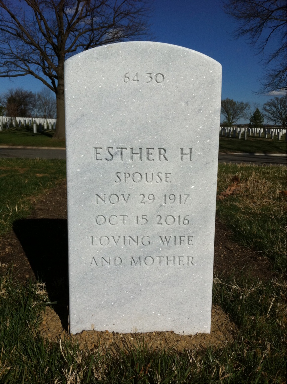 Back of headstone — John Kofron
