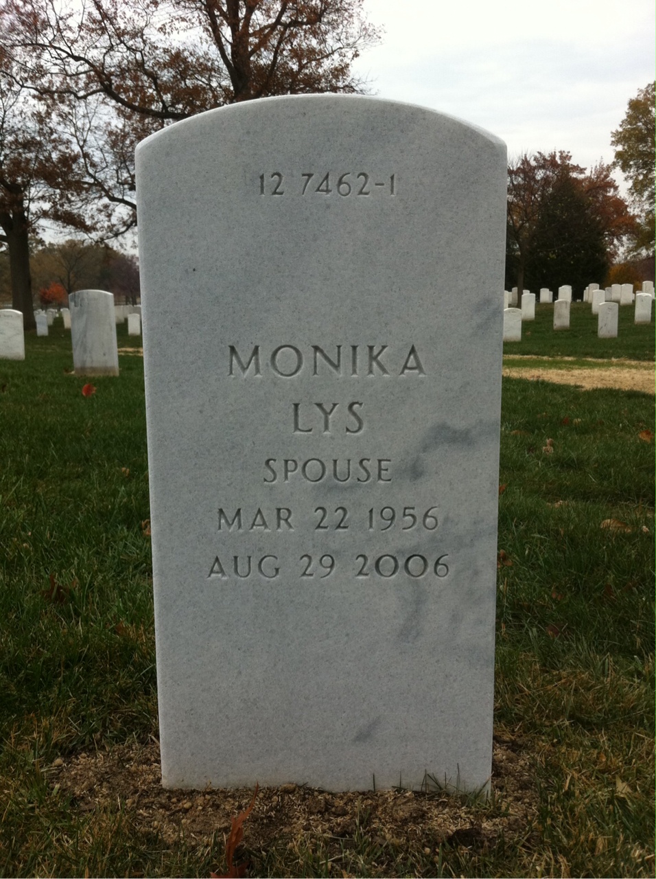Back of headstone — Ronald Helms