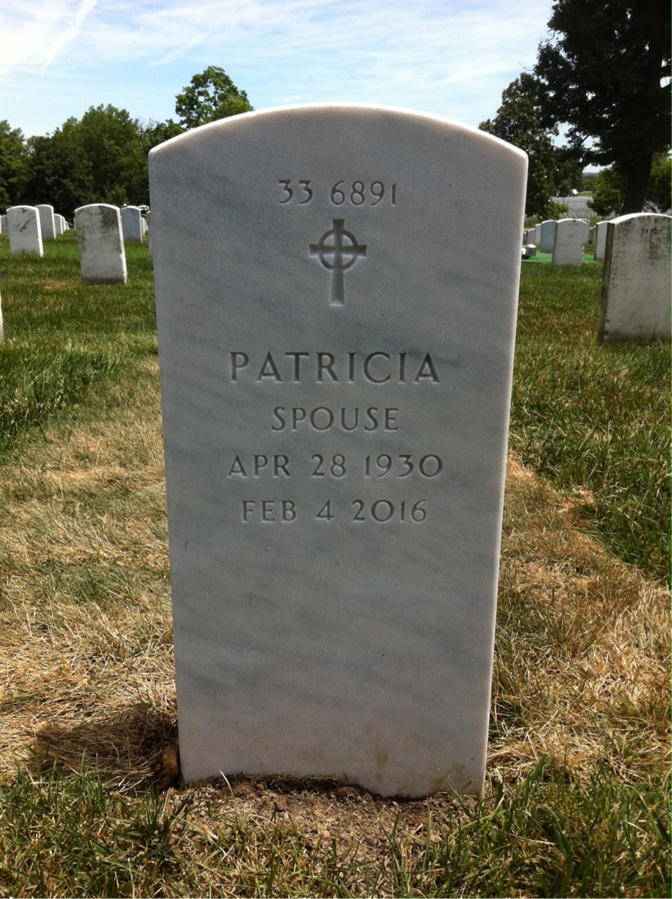 Back of headstone — Paul Bustin