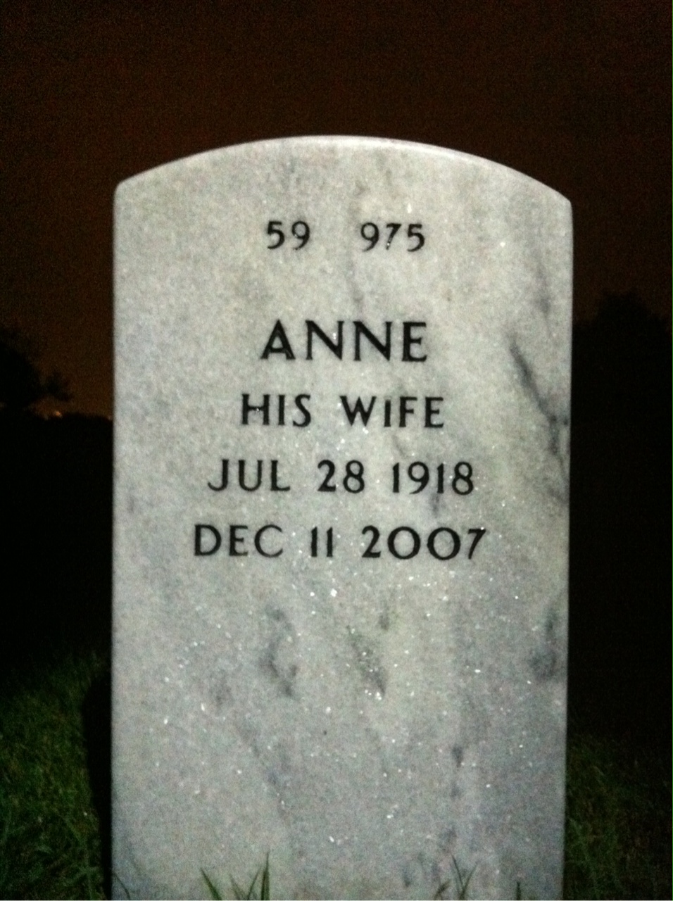 Back of headstone — Samuel Brown