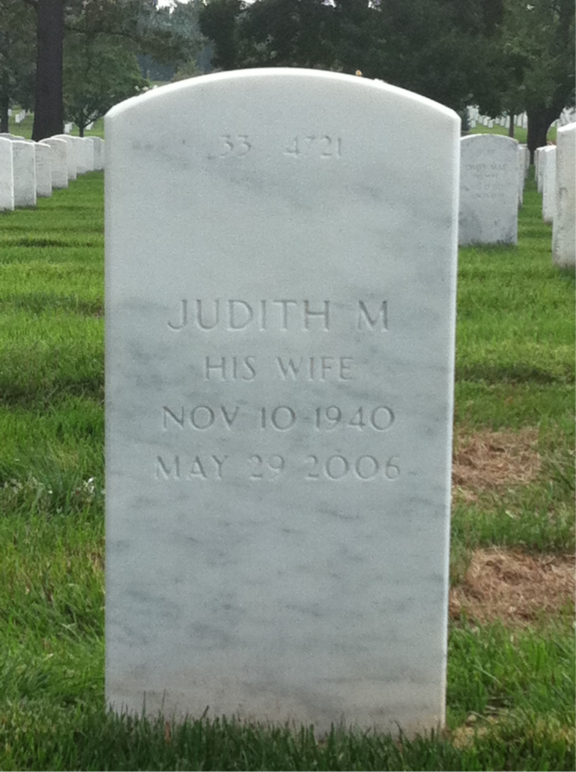 Back of headstone — Kenneth Rasmussen